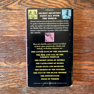 A History of Secret Societies by Arkon Darual 1969 Occult Paperback GOOD image 6