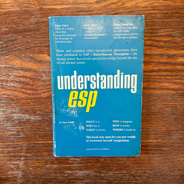 Understanding ESP by Susy Smith 1968 Psychic Telepathy Paranormal Paperback GOOD