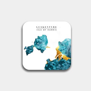 Luskentyre Table Coaster | Art Coasters | Table Mat | Home Decor | Scottish Islands | Outer Hebrides Coaster | Isle of Harris