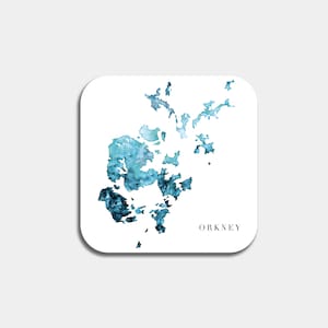 Orkney Isles Table Coaster | Scotland Painting | Table Mat | Home Decor | Scottish Highlands Islands | Modern Office Desk Decor Gift