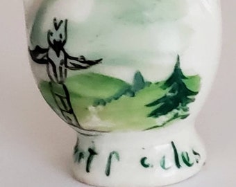 Vintage Religious theme miniature vase