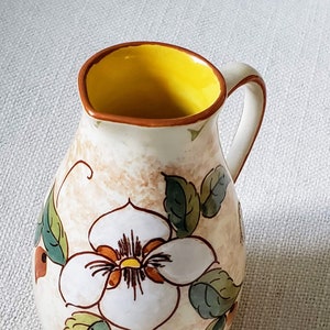 RARE vintage mini pitcher small vase signed Zenith Gouda pottery image 2