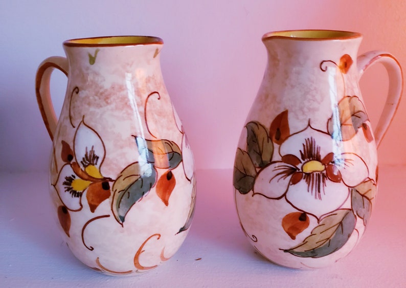 RARE vintage mini pitcher small vase signed Zenith Gouda pottery image 1