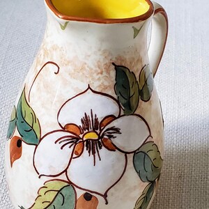 RARE vintage mini pitcher small vase signed Zenith Gouda pottery image 5