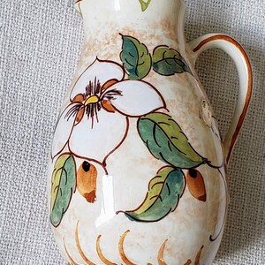 RARE vintage mini pitcher small vase signed Zenith Gouda pottery image 4