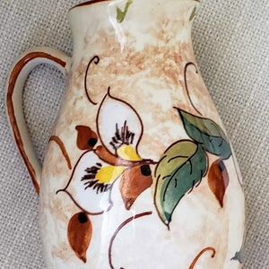 RARE vintage mini pitcher small vase signed Zenith Gouda pottery image 3