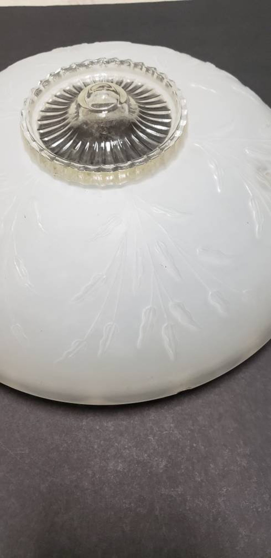 Antique Art Deco 1920s Frosted Glass Ceiling Light Shade - Etsy