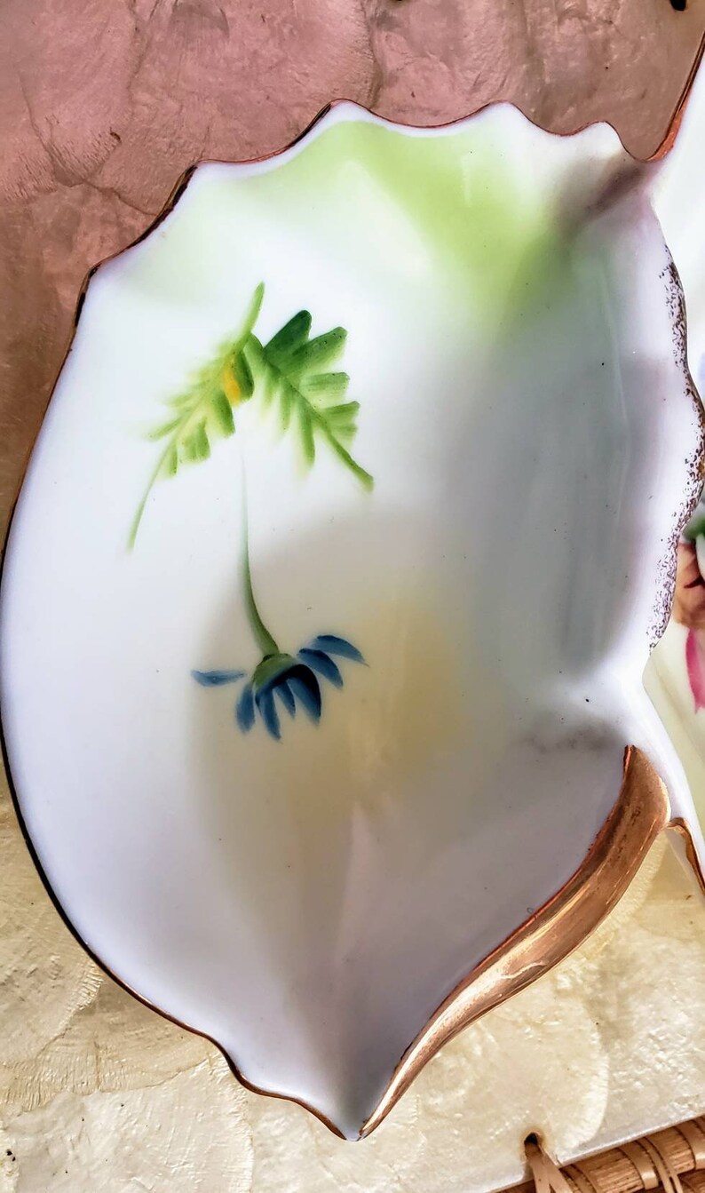 Antique Japanese Candy Dish Nut Bowl Knick Knacks Hand Painted Etsy