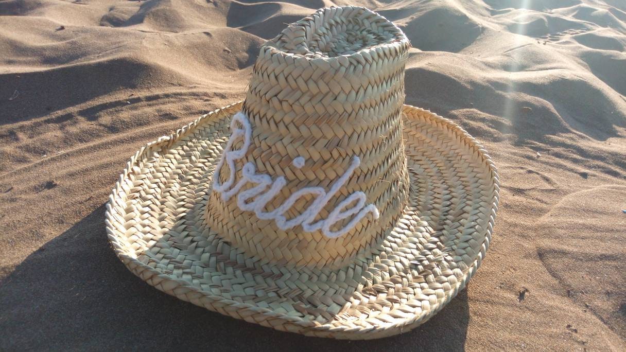 Personalised Straw Hat Customized Straw Hat Bridesmaid Gift Etsy