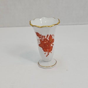 Herend Rust Chinese Bouquet Vase, Hungary