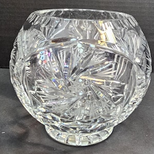Crystal Rose Footed Bowl