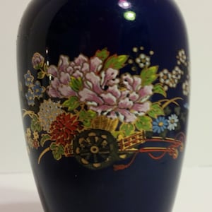 Kobalt Vase Blume Warenkorb, 4", hergestellt in Japan