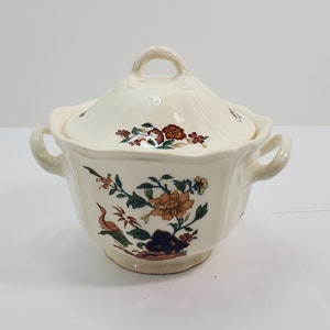 Wedgwood Chinese Teal Covered Sugar Bowl, England