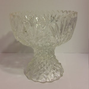 Footed Bowl, Pressed Glass