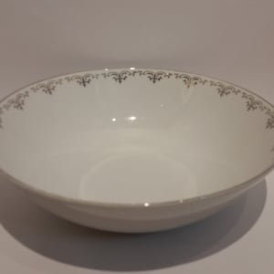 Fukagawa Platinum Trimmed Serving Bowl, Vintage 1960&#39;s