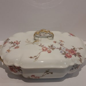 Haviland & Co. Limoges, Floral Covered Vegetable Dish, France
