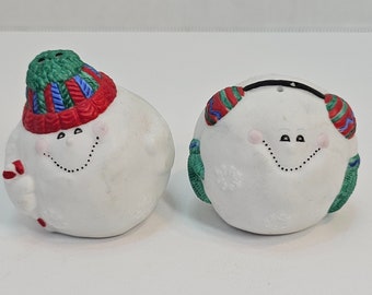 Snow Ball Salt and Pepper Shakers