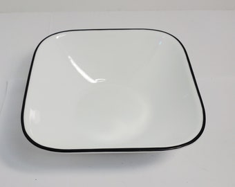 Corelle Black Simple Lines Square Soup/Cereal Bowl