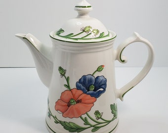Villeroy and Boch Amapola 5 Cup Coffee Pot with Lid, West Germany, 1978-2001