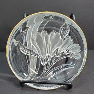 Mikasa Floral Bowl, Gold Trim