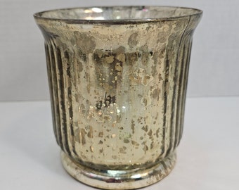 San Miguel Audrey Champagne Mercury Glass Candle Holder, India