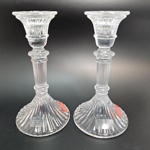 Towle Full Lead Crystal Candlesticks, Original Box, Austria