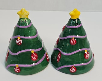 Christmas Tree Salt and Pepper Shakers