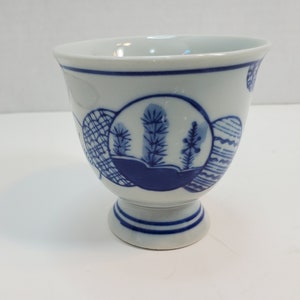 Asian Footed Sake Cup