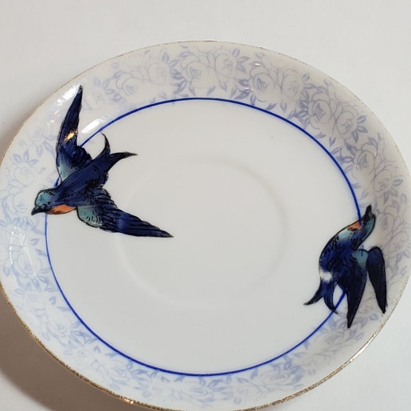 Nippon Blue Swallow Saucer, Prior to 1921