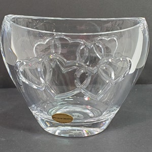 Teleflorist Kristall Herz Vase, hergestellt in Frankreich