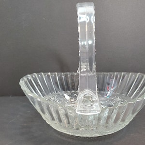 Glass Basket with Plastic Removable Handle