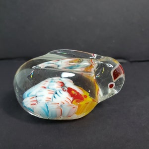 Mehrfarbigeglas Kaninchen Briefbeschwerer