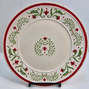 Fitz and Floyd Winter White Holiday Salad Plate