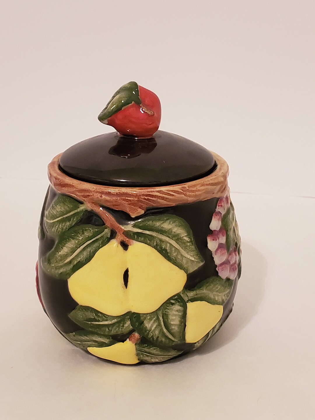 Omnibus Fruit Covered Covered Sugar Bowl 1991 Etsy