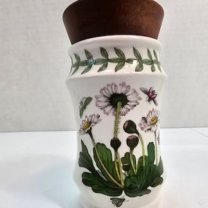 Portmeirion Botanic Garden Daisy Grip Gewürzglas mit Holzdeckel, England