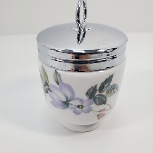 Royal Worcester June Garland King Size Egg Coddler, England