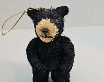 黒クマの吊り下げわら飾り