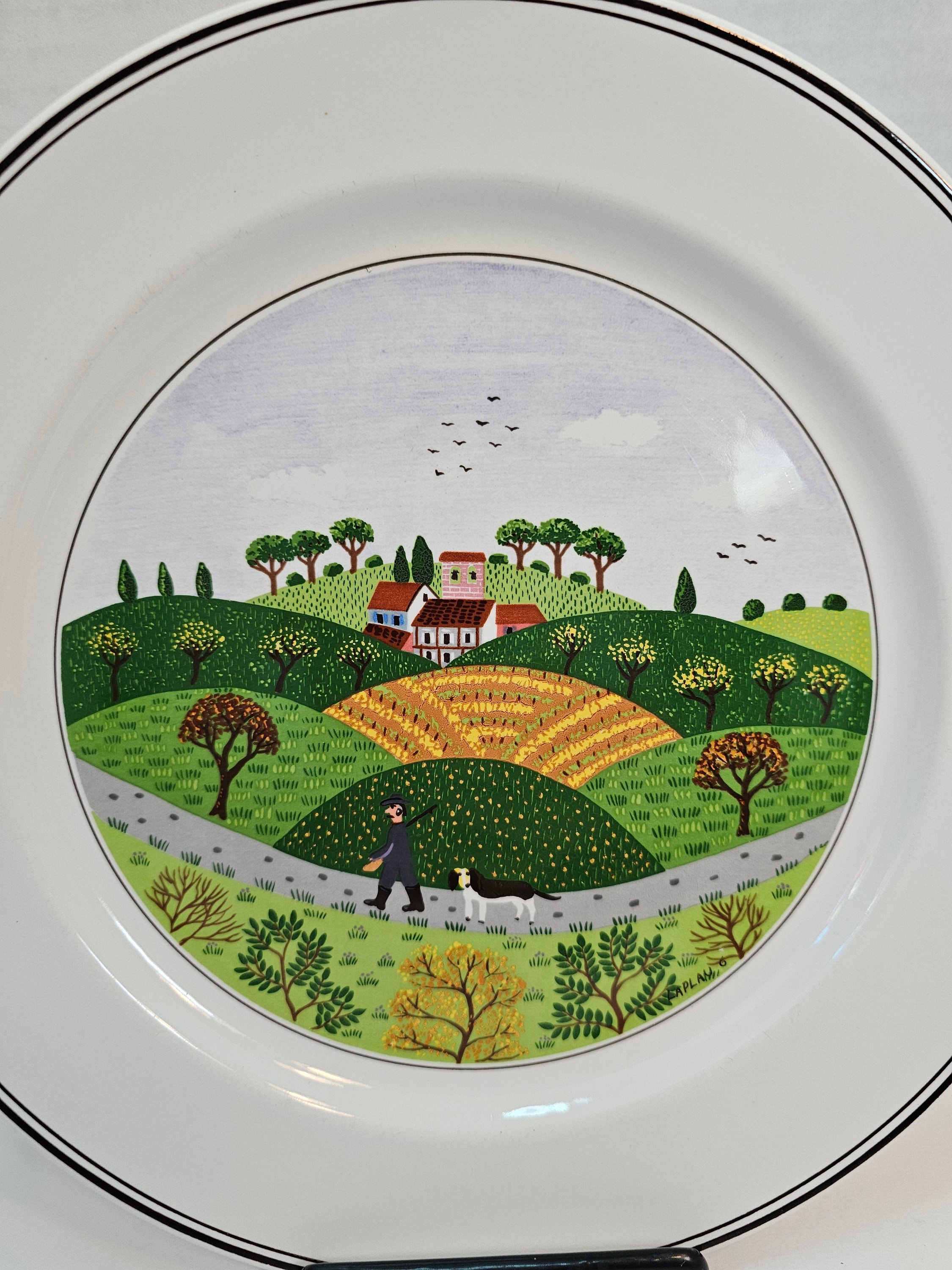Villeroy & Boch Design Naif, Hunter and Dog, Dinner Plate