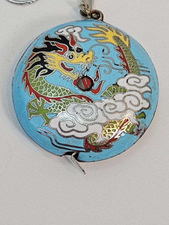 Cloisonne Dragon Tape Measure Keychain