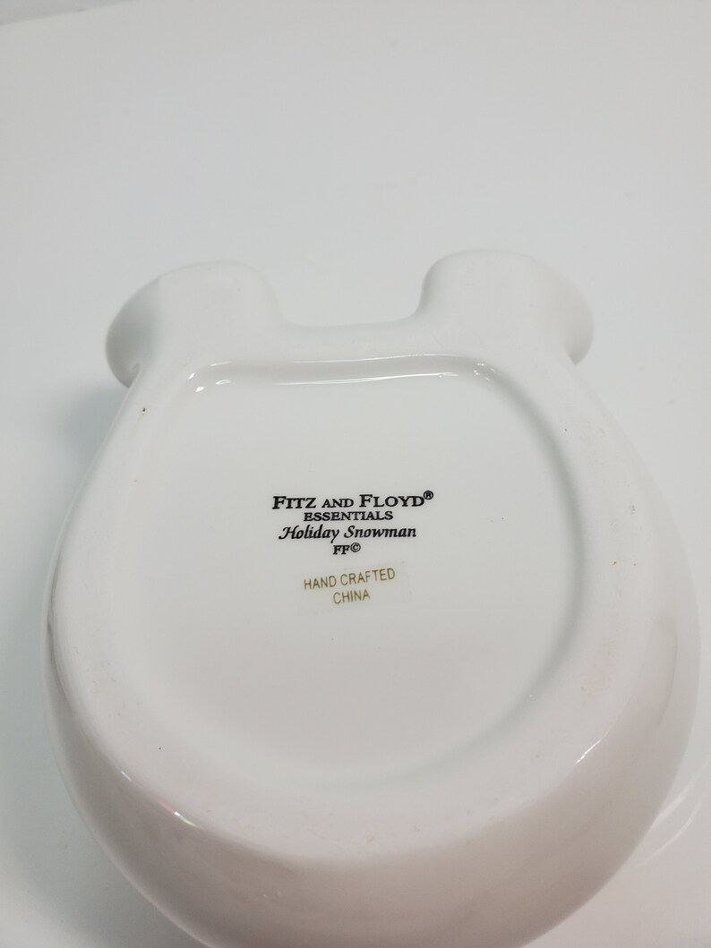 Fitz and Floyd Holiday Snowman Lidded Box Original Box