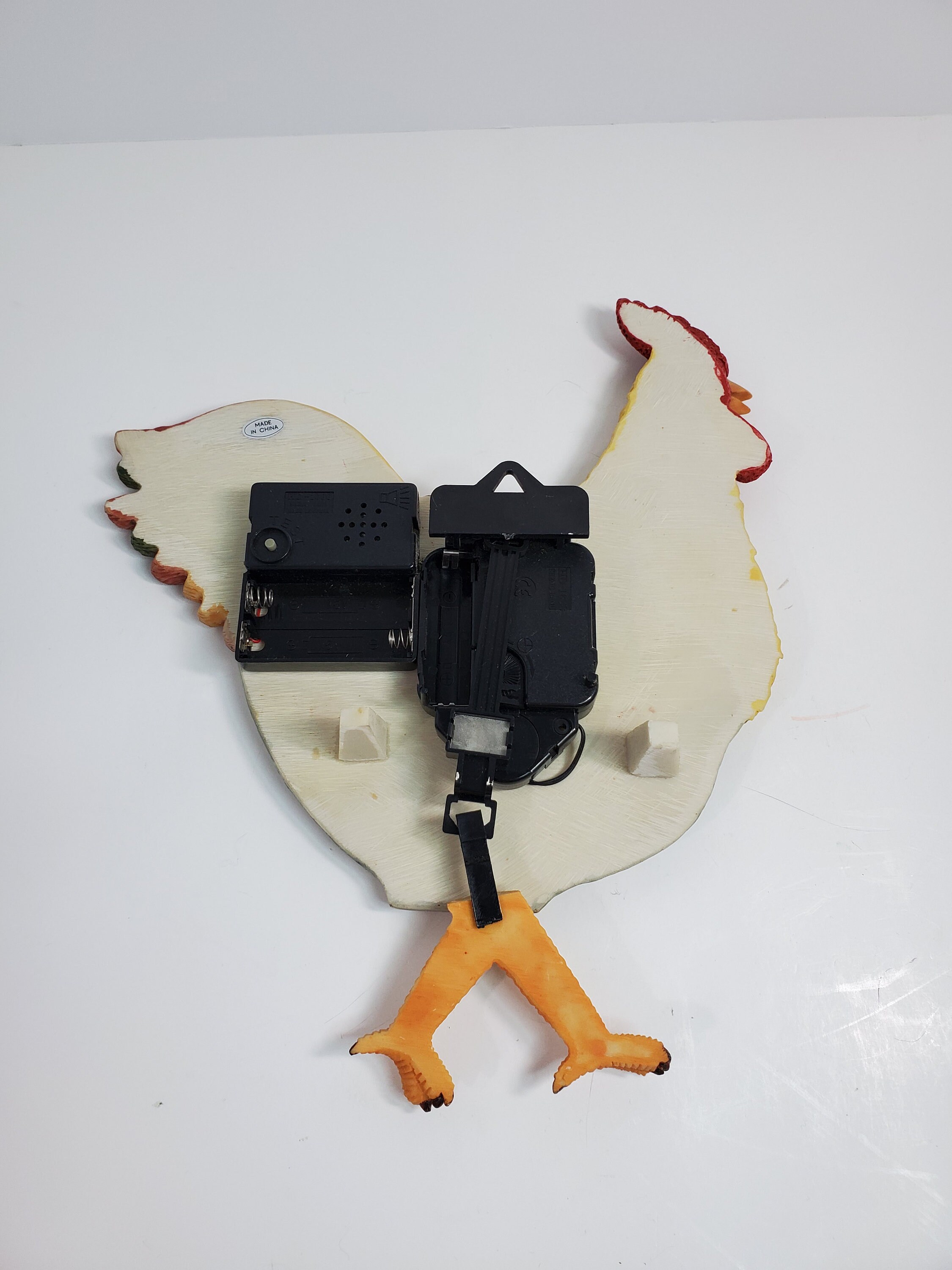 Polystone Resin Rooster Wall Clock with Pendulum Etsy