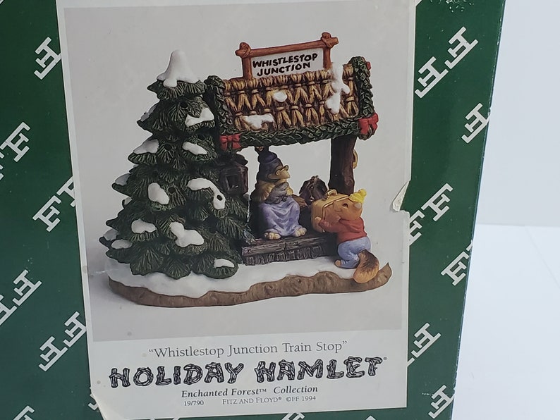 Fitz and Floyd Whistle Stop Junction Train Stop Holiday Etsy