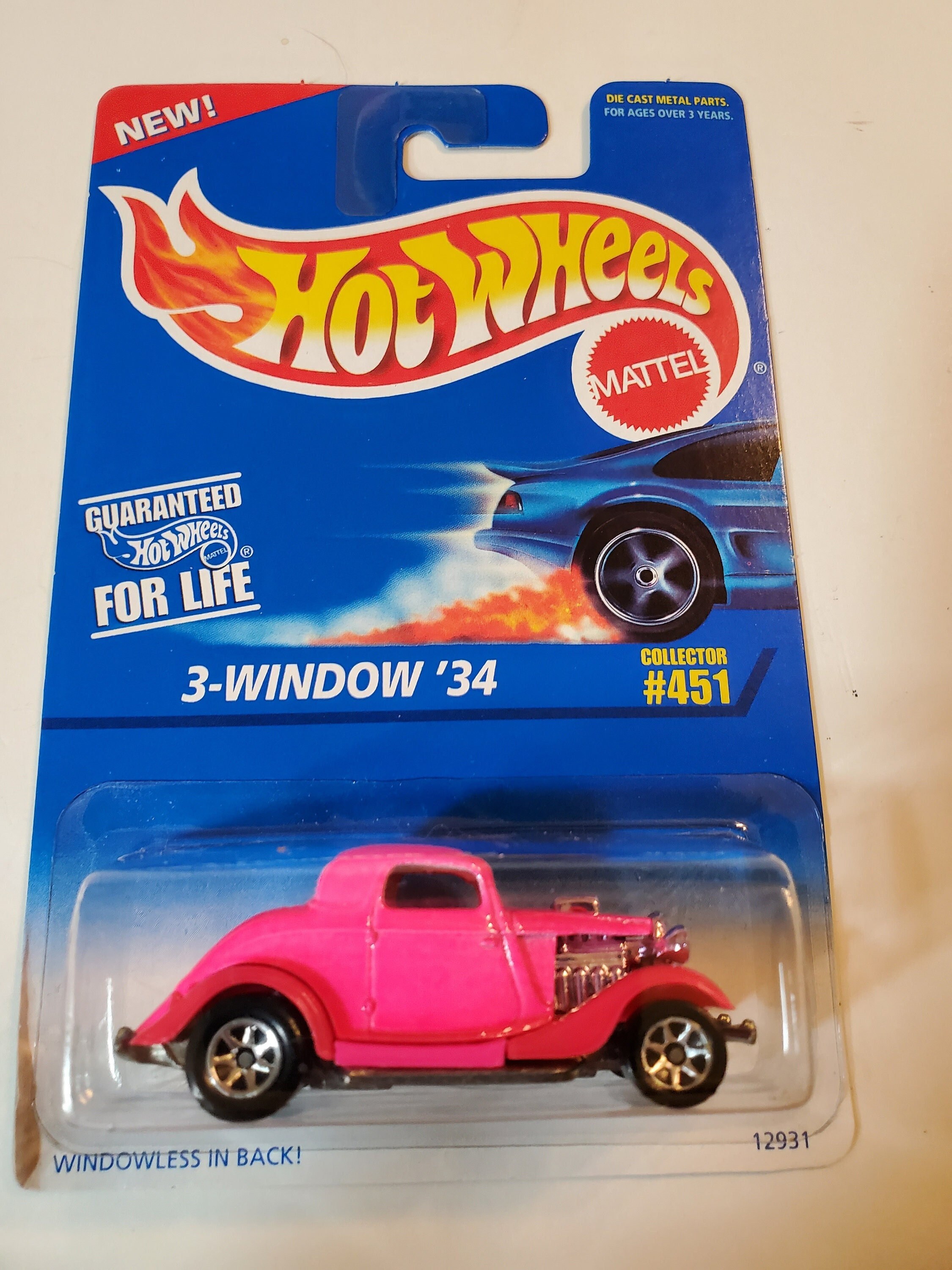 Hot Wheels 3-window '34, #451, 1995, Original Package - Etsy