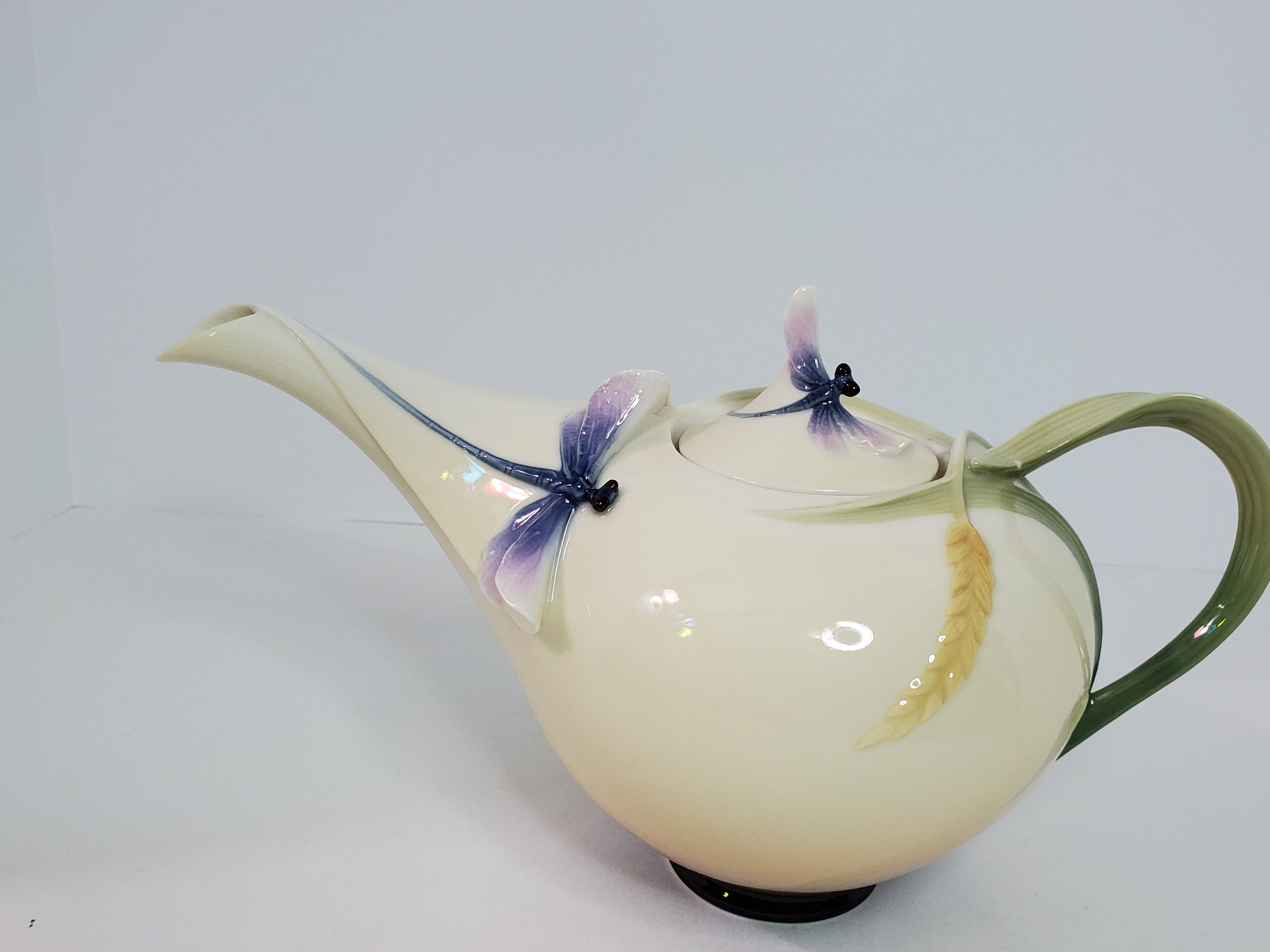 Franz Dragonfly Teapot Small Damage Etsy
