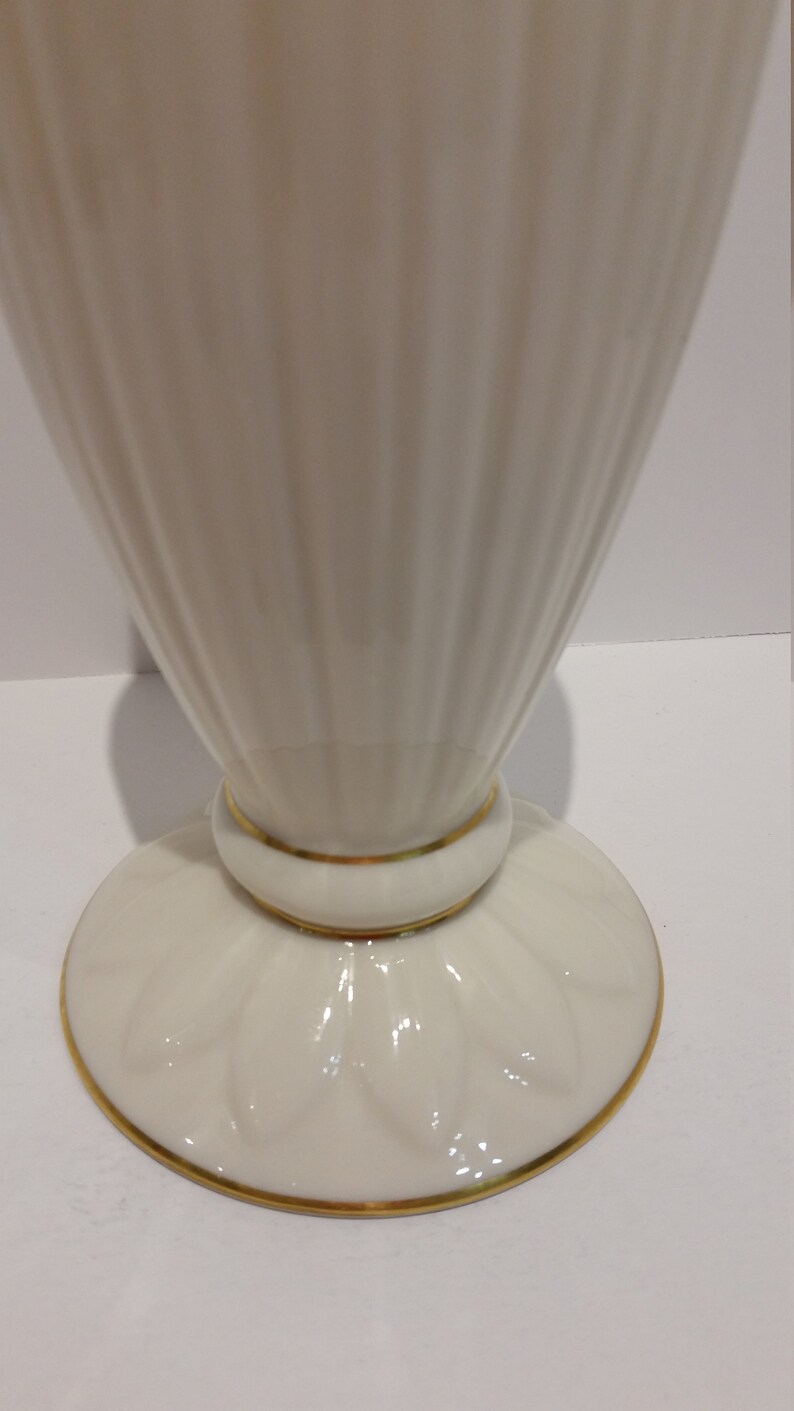Lenox Close Point Petal Vase Gold Trim Etsy