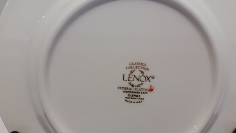 Lenox Federal Platinum Bread Plate