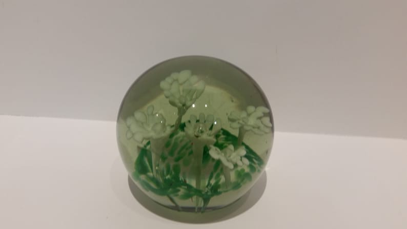 Download Murano Style White Trumpet Flower Paperweight Glass Sculptures Figurines Glass Art Advancedrealty Com