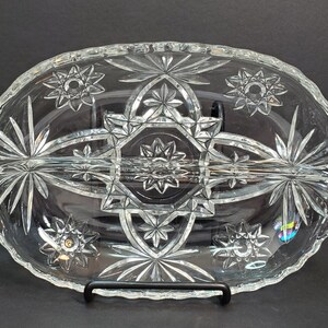 Plat de relish divisé en cristal