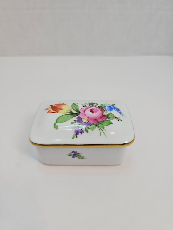 Herend Floral Lidded Box, Hungary