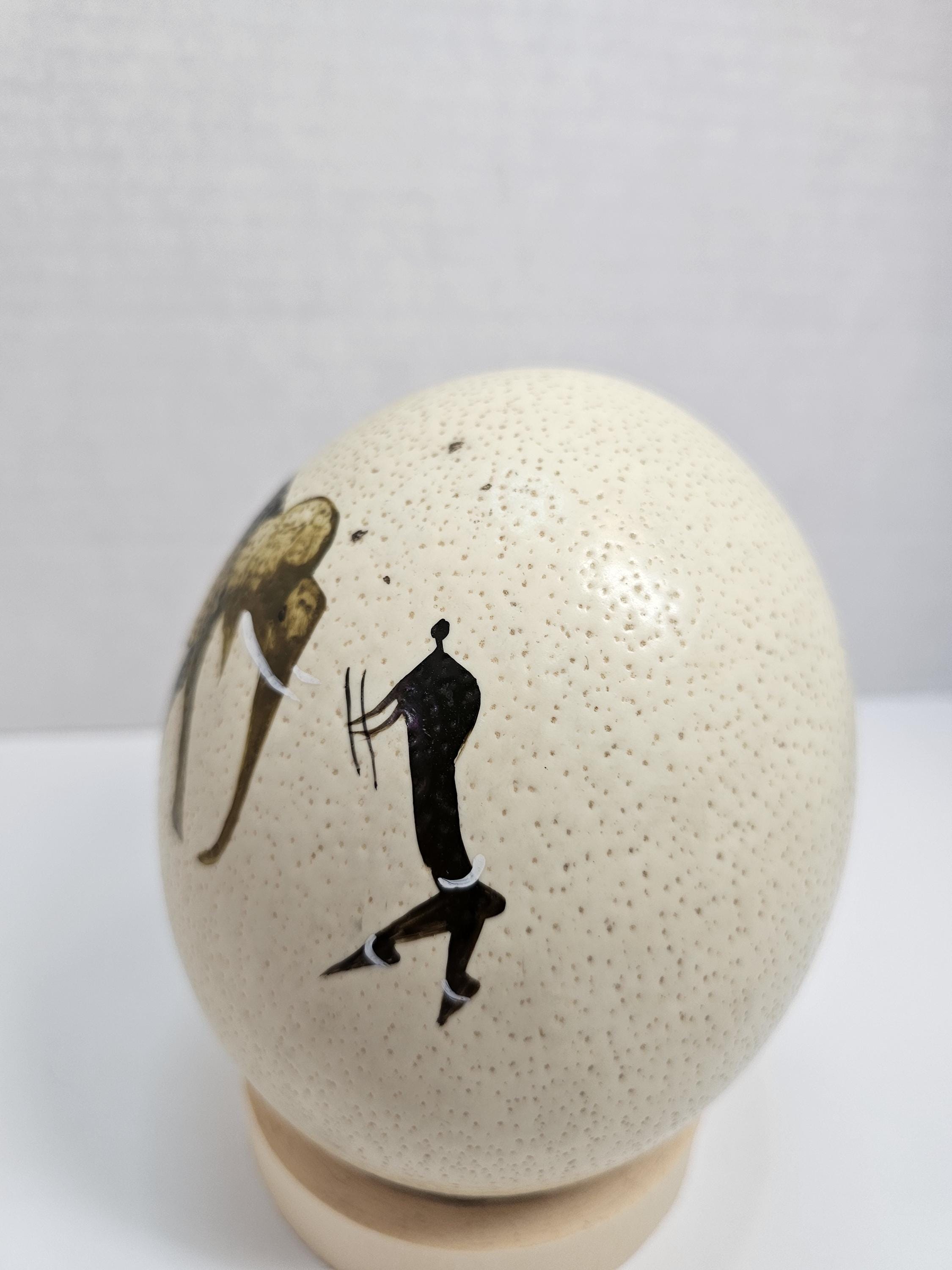ダチョウの卵の絵画風景、ケニア、スタンドなし - Etsy 日本